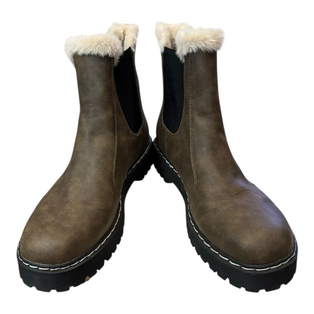 Portland Boot Company Brown Helena Pohel Pull-on Ankle Boots Booties 11 - Picture 3 of 6